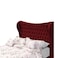 In House Lisbon Velvet Bed Frame - Single - 200x100 cm - Burgundy