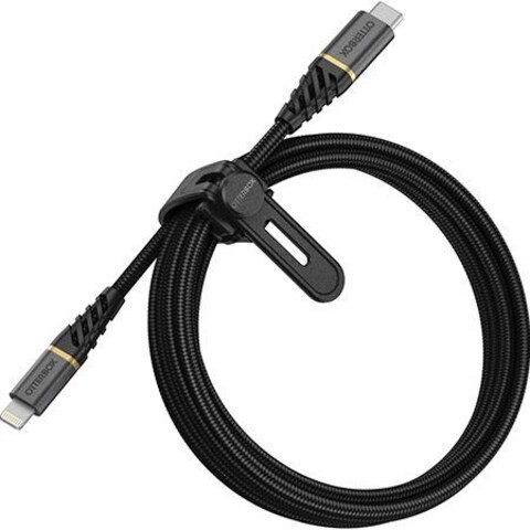 OtterBox USB-C to Lightning PD Cable 2 Meters - MFi Durable, Braided Tangle-Free, High Speed Charging &amp; Sync Cable 3 Amps for Apple iPhone 12/11/X/Pro/Pro Max/ AirPods/iPad - Black