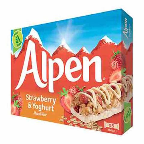 Alpen Strawberry And Yoghurt Muesli Bar 145g