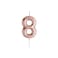 Rose Gold Number  '8' Candle