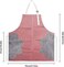 Sky-Touch Bib Apron With Pockets, Adjustable Kitchen Aprons 2 Side Wipe Hands Coral Velvet Towels Stitched Pinstripe Waterproof Cooking Aprons Unisex (Red)