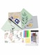 Lowha Set Of 5 Spiral Notebooks For School, 60 Sheets With Hard Paper Covers For Arabic, English, Math With A Set Of School Supplies