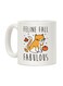 muGGyz Printed Ceramic Coffee Mug White