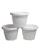 vsell24&nbsp;Set Of 3 Indoor And Outdoor Plastic Round Flower Pot With Drainage Holes And Saucer For Gardens-38X36CM