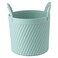 MyChoice Straw Weaving Pattern G Round Storage Basket Blue