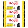 Royal Classic 30 Gallon Heavy Duty Roll Black 20 Garbage Bags 3PCS