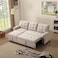 Modern 5 Seater L-Shape Sofa Cum Bed with Comfort Cushion Biege