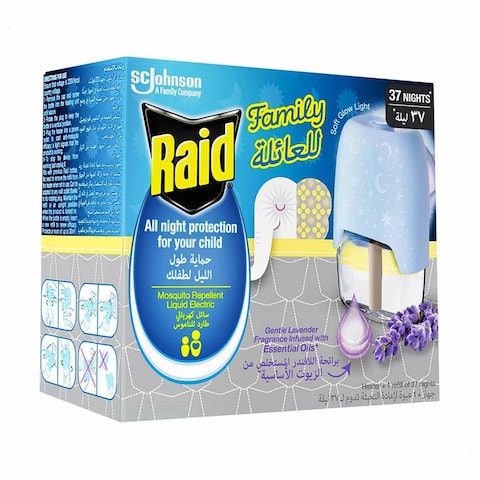 Raid Liquid Mosquito Repellent Electric - Lavender Scent - 37 Nights - 41ml