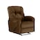 American Polo Velvet Rocking Recliner Chair - Light Brown - American Polo