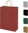 Markq Maroon Paper bags with handles 33 x 26 x 12 cm Large Kraft Gift bags for Birthday Party Supplies, Weddings, Shopping, Presents (12 Bags)