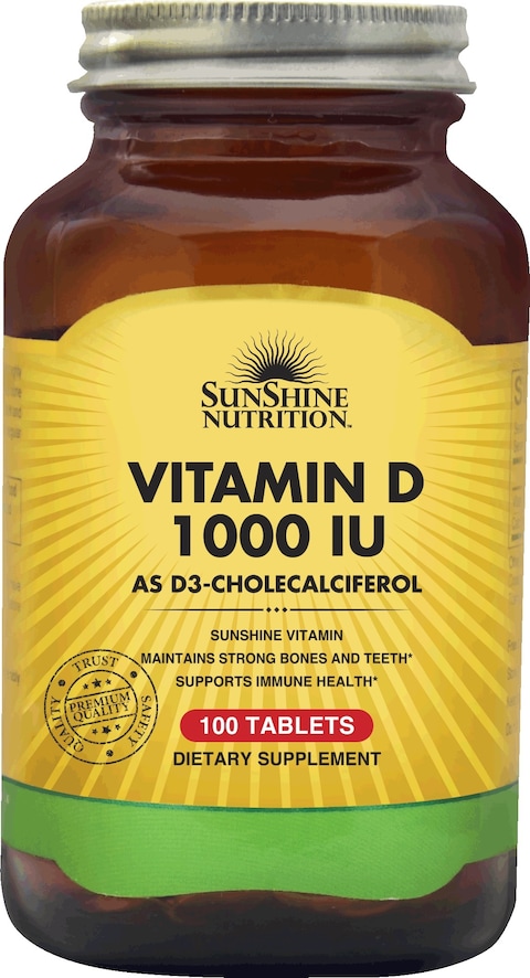 Sunshine Nutrition  Vitamin D 1000 Iu 100 Tablets