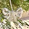 Silver Sequin Rhinestone Bow Christmas Hanging Decor 14x14cm