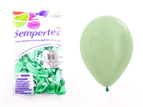 Sempertex 50 pcs, 5&quot; Round Balloons,  430 Stain Green, Latex Balloons