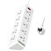 10 Way Power Extension Cord Surge Protector Strip Heavy Duty Universal Electrical Socket 5x USB-A 1x USB-C PD 30W White