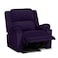 In House Velvet Rocking Recliner Chair - Dark Purple - AB02