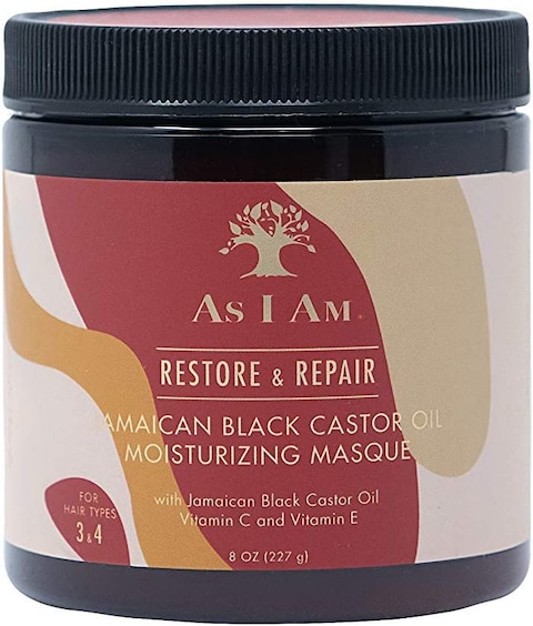 As I Am Jbco Masque, 8 Ounce, Deep Conditioning &amp; Hydration, Repairs And Restores Scalp Health, Vegan And Cruelty Free, Enriched With Nano Jamaican Black Castor Oil, Vitamin C, And Vitamin E