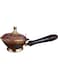 Hand Crafted Metal Lobandan Charcoal Incense Burner/Bakhoor Burner with Wooden Handle