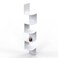 Wooden Twist Wooden Fancy Zigzag Wall Mount Floating Corner Wall Shelf White