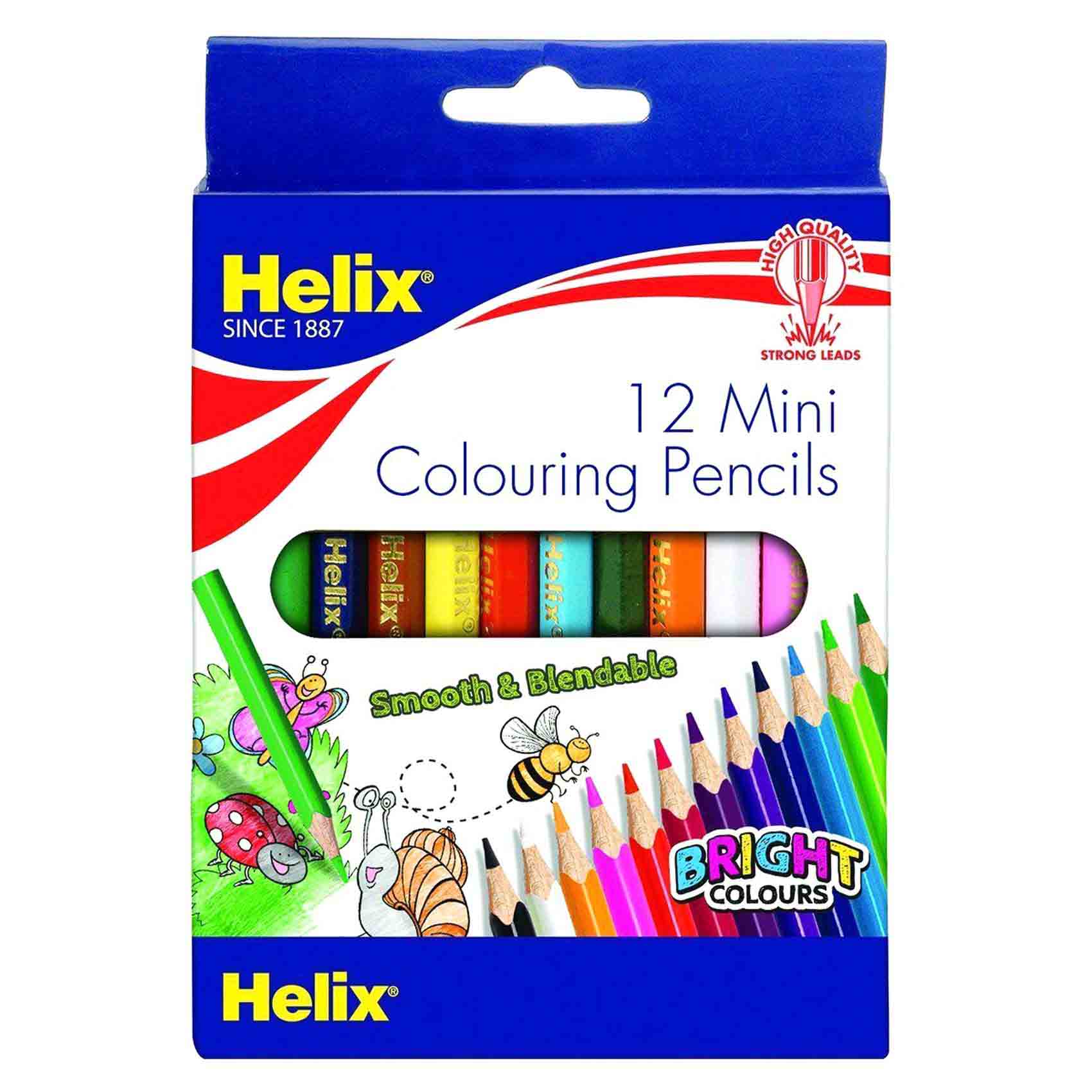 Buy Helix Mini Colouring Pencils Multicolour 12 PCS Online | Carrefour UAE