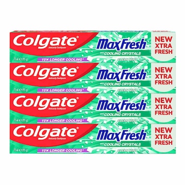 Colgate Max Fresh Clean Mint Fresh Breath Toothpaste 75ml Pack of 4