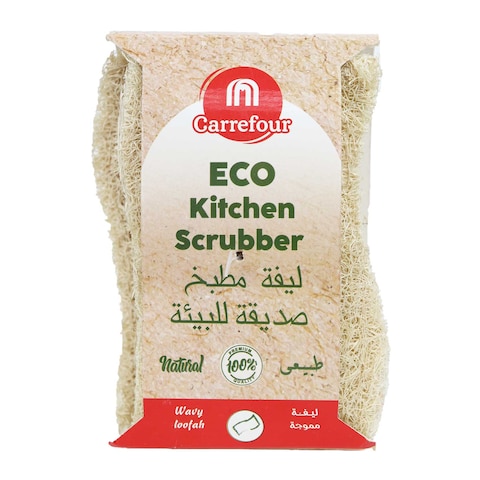 Carrefour Eco Wavy Kitchen Scrubber - 2 Pieces