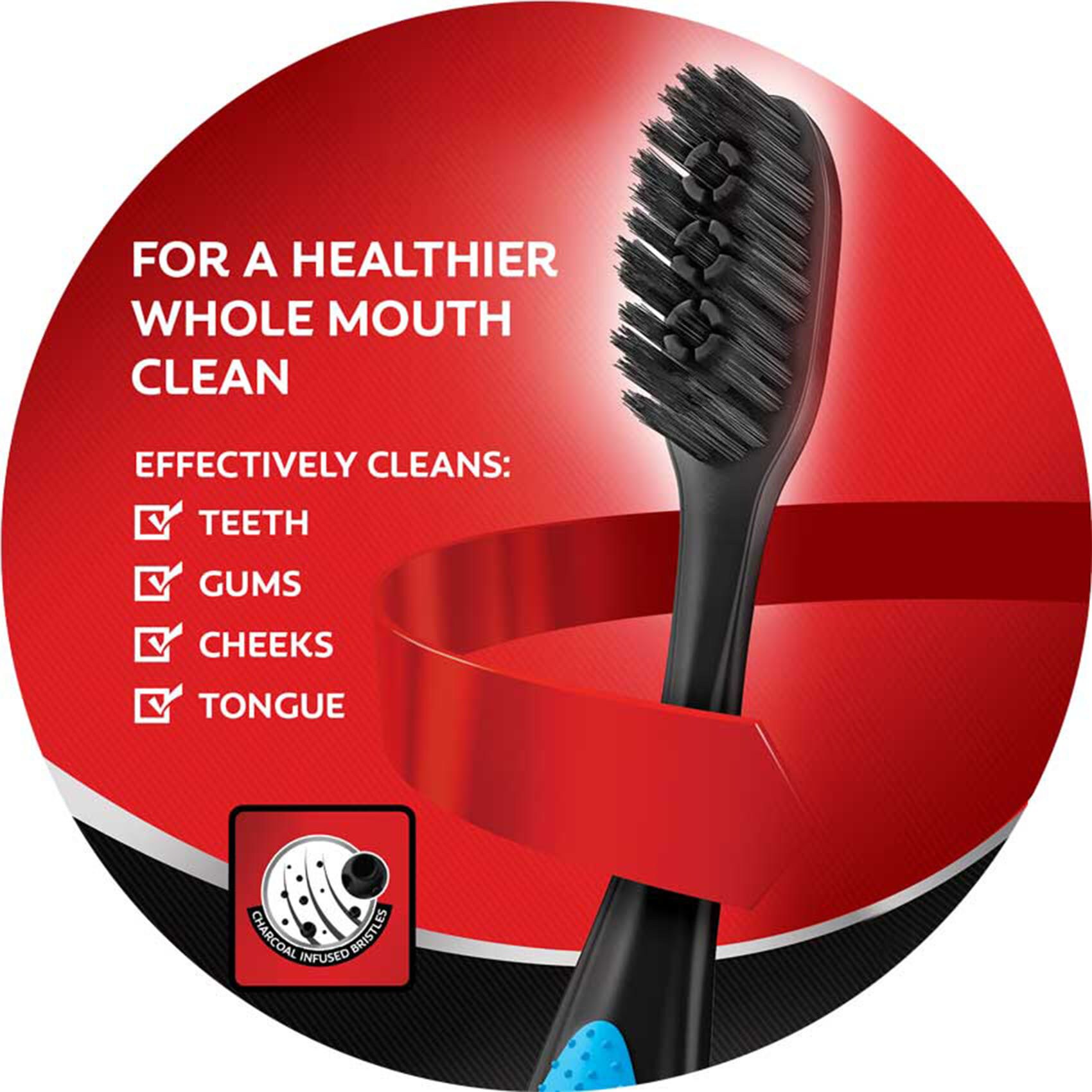Colgate Toothbrush 360 Charcoal Infused Medium product thumbnail 2