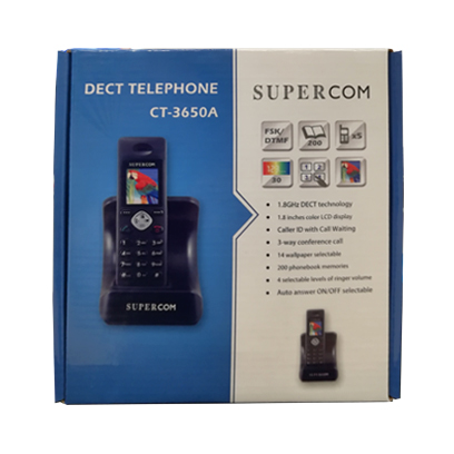 Supercom CT-3650A Dect Phone Black