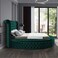 In House Lotus Velvet Bed Frame - Queen - 200x150 cm - Dark Green