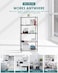 5-Tier Narrow Metal Wire Shelving Rack - Adjustable Steel Storage Shelves, Organizer for Kitchen, Pantry, Laundry, Office&hellip;