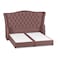In House Taj Mahal Linen Bed Frame - Single - 200x120cm - Dark Pink