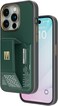 Levelo Morphix Gripstand Case: Multi-Positioning, Cardholder, Shock-Proof Edges, PU Finish, Built-in Grip (Green)