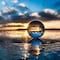 Docooler-Transparent Crystal Ball Household Decoration Solid Photography Glass Different Angle of the World 150mm