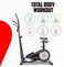 Sparnod Fitness SET-41 Elliptical Cross Trainer 5kg Flywheel, 8-Level Magnetic Resistance, LCD Display, Heart Rate Insights, Adjustable Seat, Transportation Wheels   Max User Weight: 100 kg
