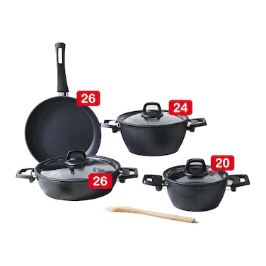 كراكا طقم أواني طهي جرانيت - 7 قطع