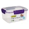 Addis Clip N Seal Rectangular Lunch Box 1.2L White/Purple