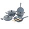 Royalford 10Pc Forged Alumium Cookware Set/Gray