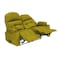 In House Velvet Double Cinematic Recliner Chair With Cups Holder - Gold - NZ80