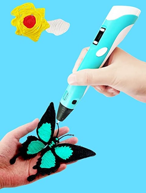 3D Pen With 1 Piece 1.75 mm Pla Filament For 3D Printer Pen, 3D Printing Or Modeling Stereoscopic Rapid Prototyping, Good Gift For Kids (Yellow)