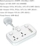 LDNIO SC2413 Universal Power Strip USB Outlet Extension Cord Adapter Wall Charger Surge Protector Socket With 4 USB Port - White

