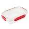 Herevin Canister Glass Food Container Red/White 0.6L