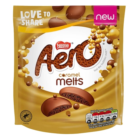 Nestle Aero Caramel Melts Pouch Chocolate 86g