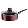 Tefal Dark Ruby Sautepan With Lid 24cm Brown