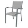 كرسي حديقة من الألومنيوم قابل للتكديس باللون الرمادي الداكن