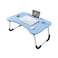 Golden Wheat Foldable Laptop Table 40X60X28Cm Blue
