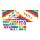 Creative Converting- Rainbow Giant Party Banner With Stickers < >20in X 60in< >Multicolor< >