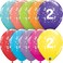 Qualatex Age 2 Tropical Assortment Latex Balloon 6-Pieces- 11 Inch Size