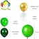 Party Time 40-Pieces Safari Theme Party Balloons Set of 10inches Green, White and Gold Latex Balloons &amp; Gold Balloon Ribbon Decoration For Safari Birthday Party Decoration - Party Supplies