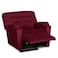 In House Velvet Classic Recliner Chair - Burgundy - AB03