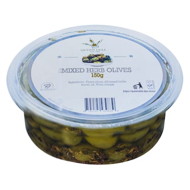 Queen Deli Mixed Herb Olives 150G