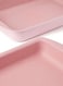 Dessini 3-Pieces Granite Square Pan Set Pink Square Pan 1 (33X22), Square Pan 2 (35X25), Square Pan 3 (38X28)Cm